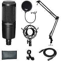 コンデンサーマイク AT2020 XLRケーブル ショックマウントセット コンデンサーマイク AT2020 XLRケーブル ショックマウントセット